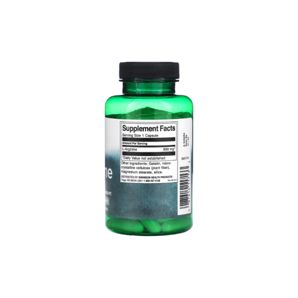 L-Arginina 850mg 90 Cápsulas Swanson - Imagen 2