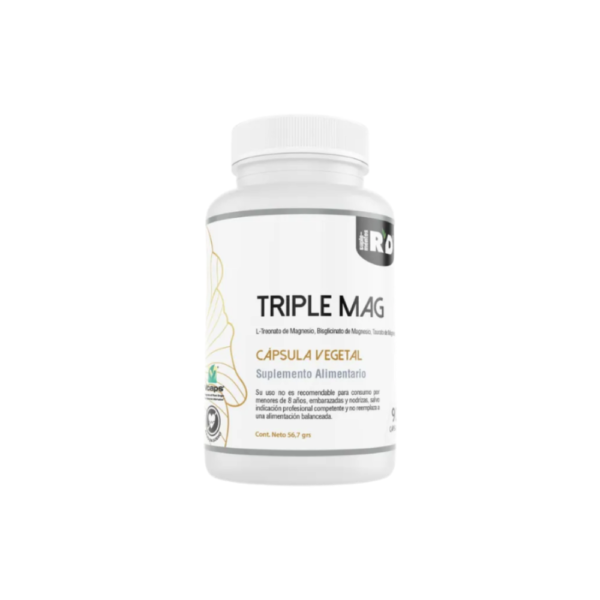 Triple Magnesio 90 cápsulas ( L-Treonato de Magnesio, Bisglicinato de Magnesio y Taurato de Magnesio) RyD