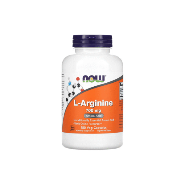 L-arginina 700 mg 180 cápsulas vegetales NOW Foods