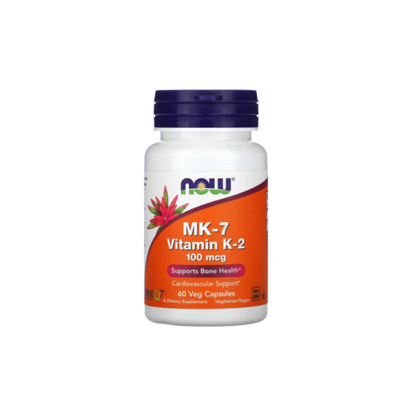 MK-7 Vitamina K2 100 mcg 60 cápsulas vegetarianas NOW Foods